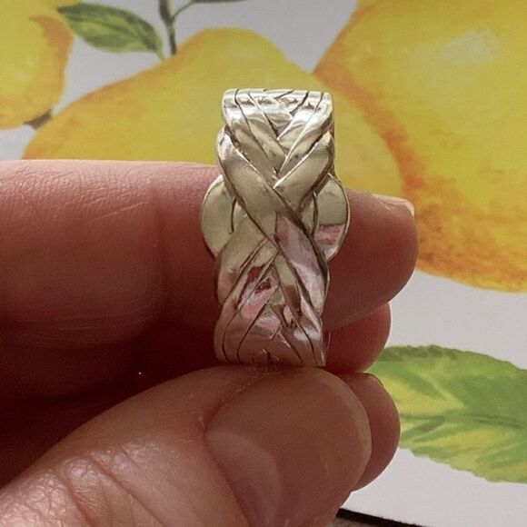 𝅺sterling SILVER 925 UNISEX PAZZLE RING SIZE US 11​ - Picture 8 of 9